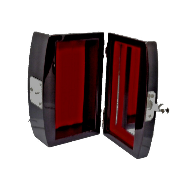 Asian Black Lacquer Jewelry Box MOP Bird Floral Inlay Turtle Latch VTG - Picture 2 of 3